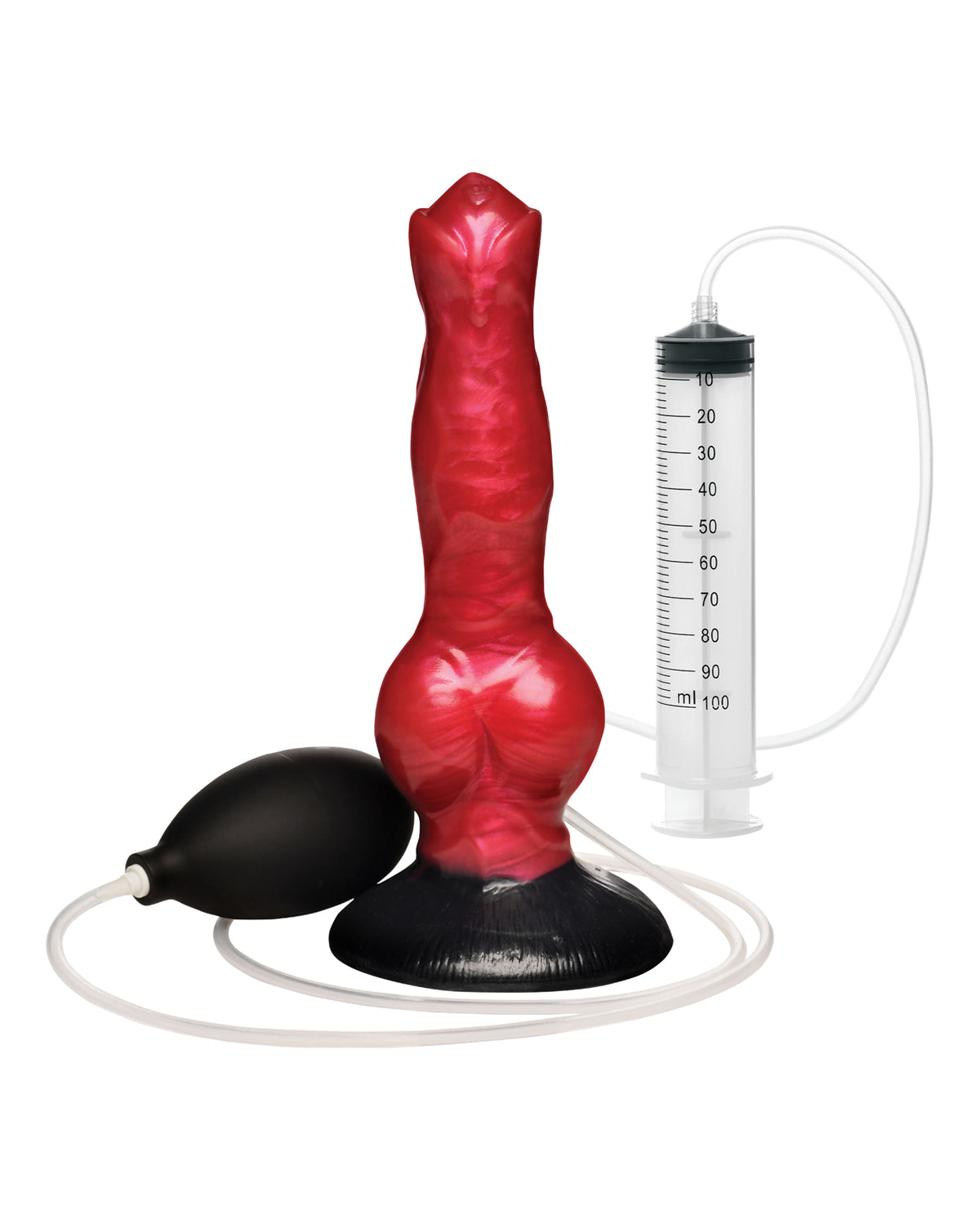 Fantasy Hell Hound Squirting Dildo Red Knotted Adult Novelty