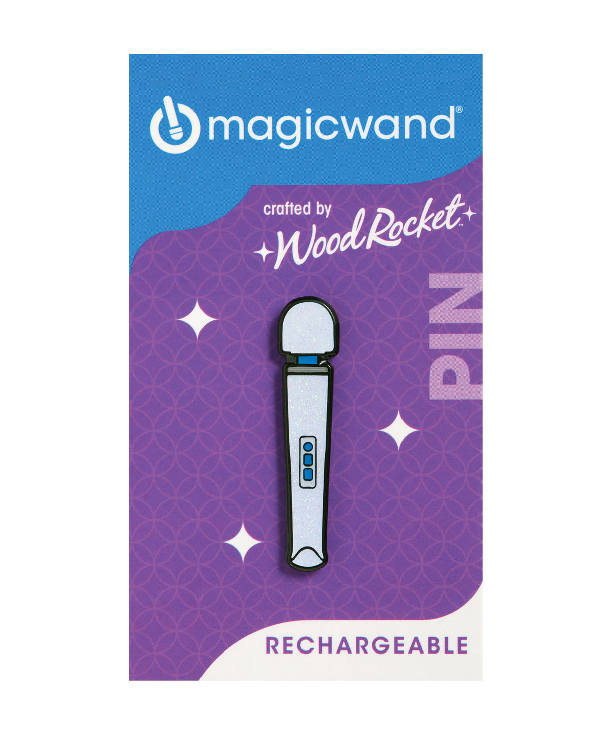 Funny Magic Wand Massager Soft Enamel Decorative Lapel Pin Gift