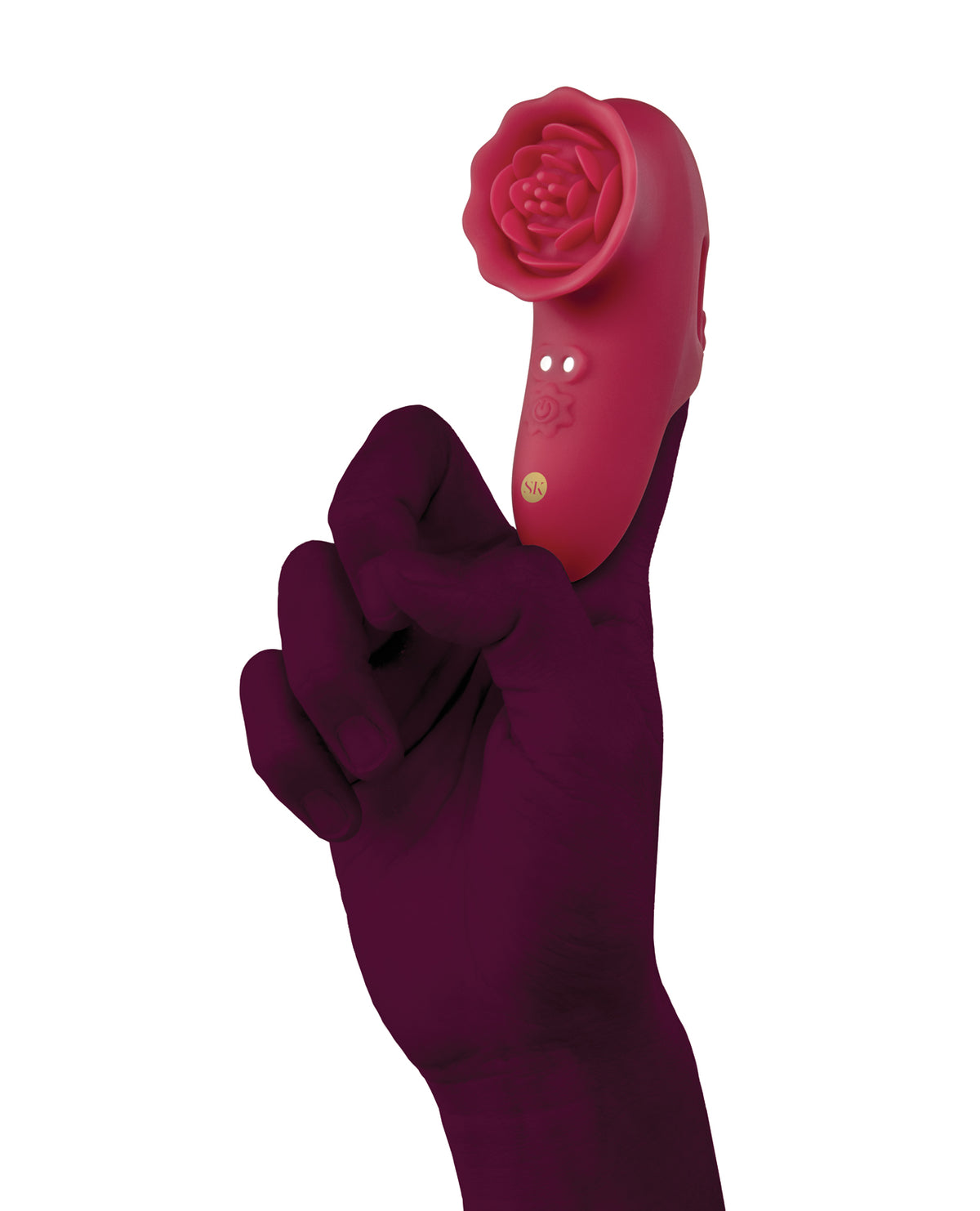Secret Kisses Rosegasm Playful Petal Finger Vibe Red 9 Vibration Modes