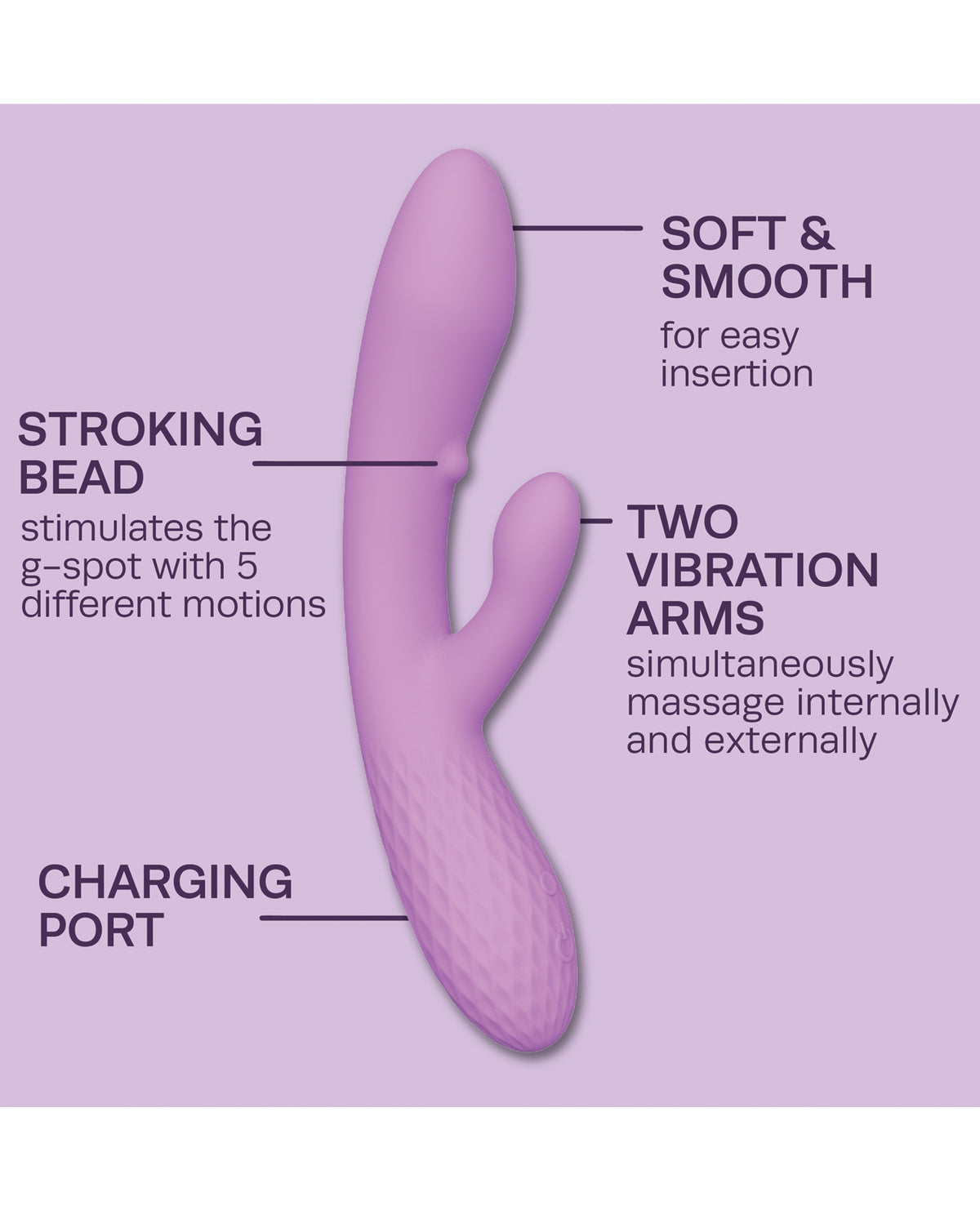 Cosmopolitan Plusone Dual Rabbit Vibrator With Deep Vibes And Massage Bead