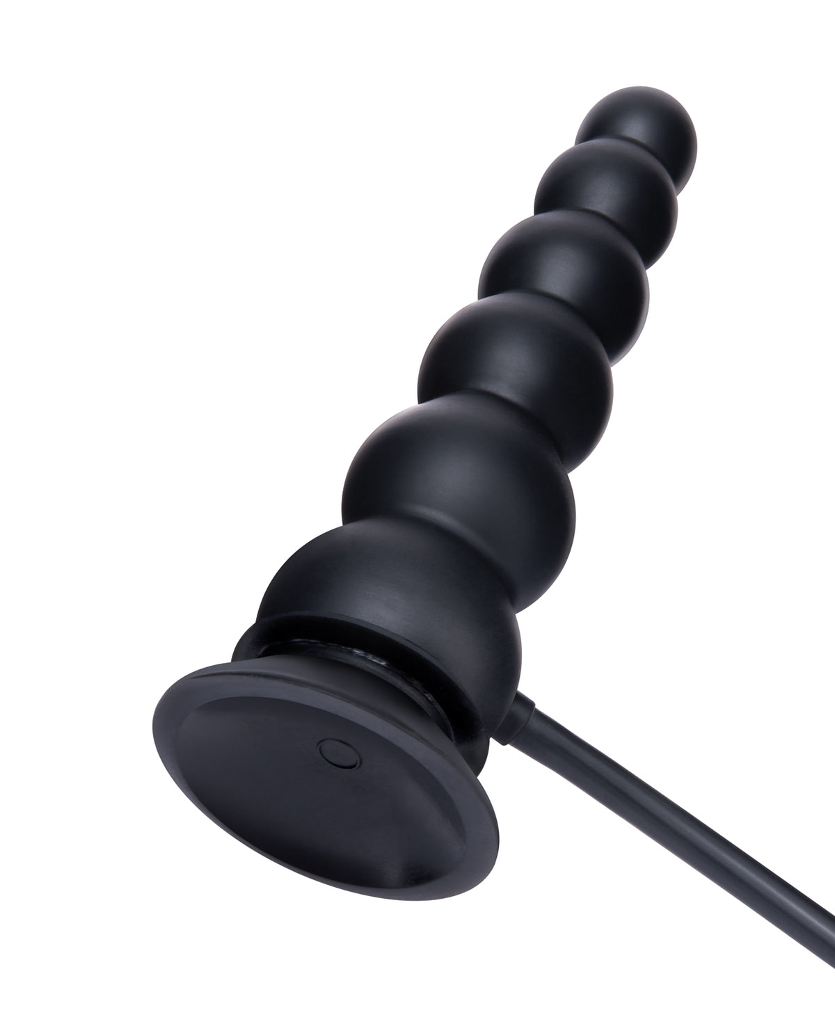 Size Up opblaasbare geribbelde buttplug van siliconen van 7 Inch met zuignapvoet