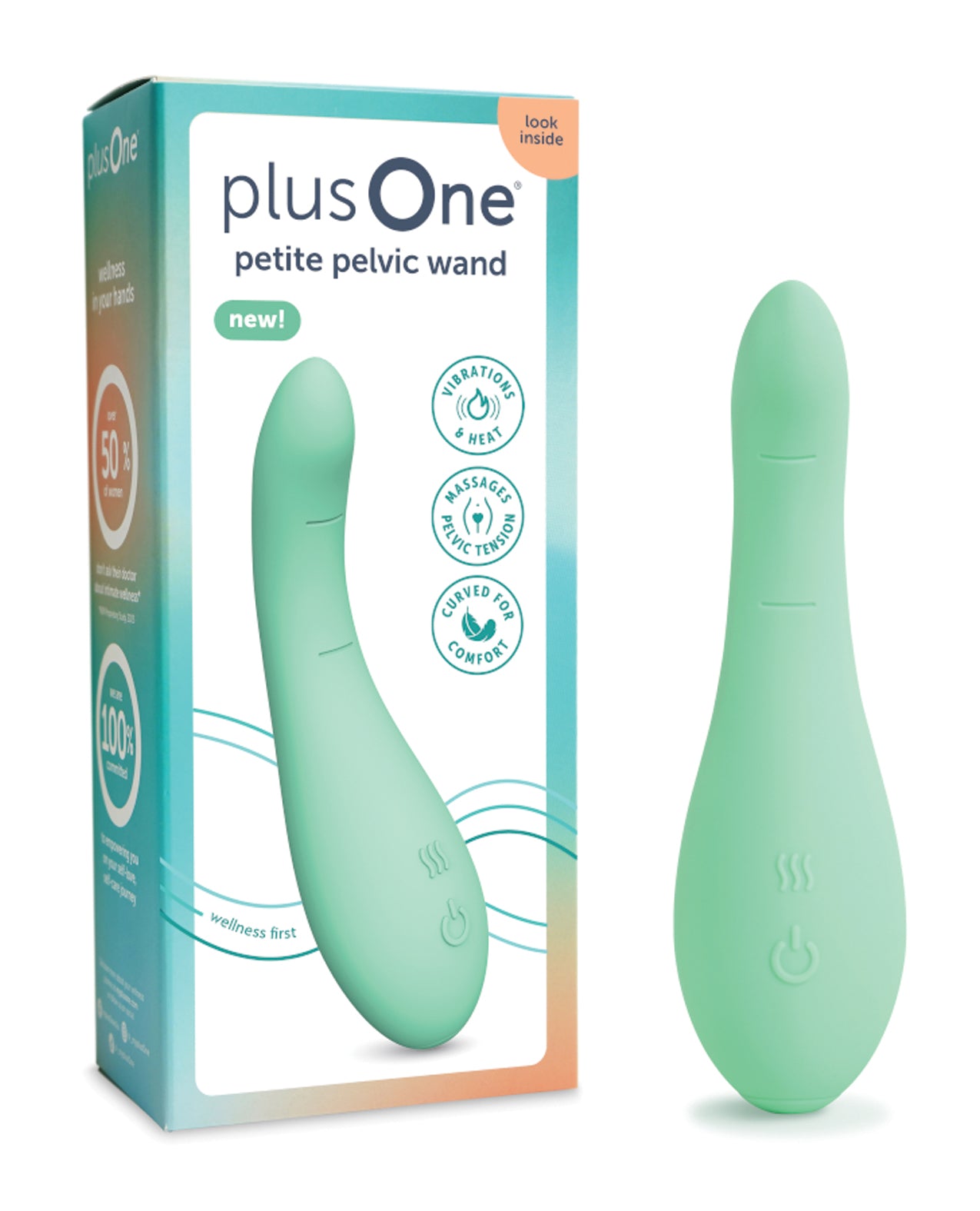 PlusOne Petite Pelvic Wand Heat And Vibrations Therapy For Muscle Relaxation