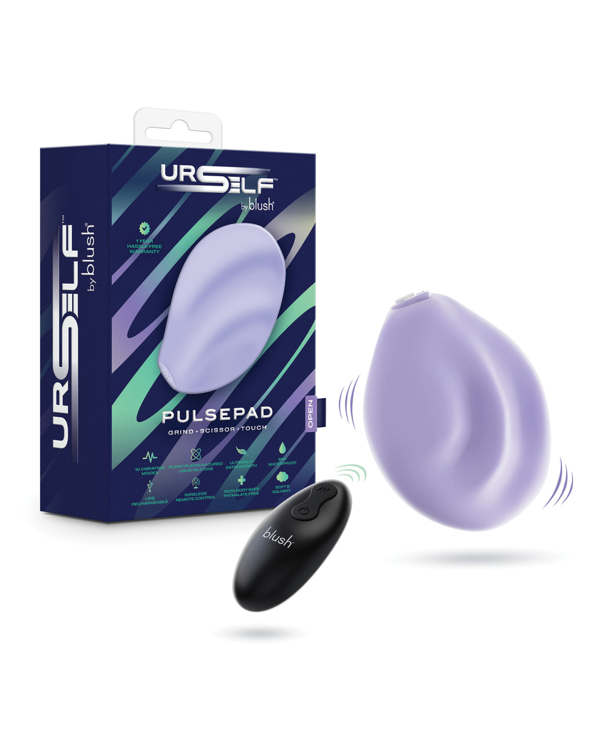 URSELF PulsePad Double Sided Platinum Cured Silicone Vibrator