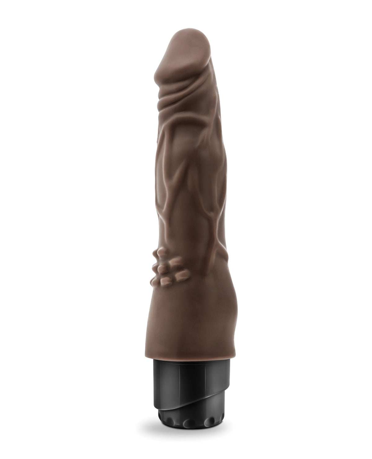 Blush Dr Skin Cock Vibe 8 Inch Realistic Clitoral Vibrating Dildo Chocolate