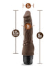 Load image into Gallery viewer, Blush Dr Skin Cock Vibe 8 Inch Realistic Clitoral Vibrating Dildo Chocolate
