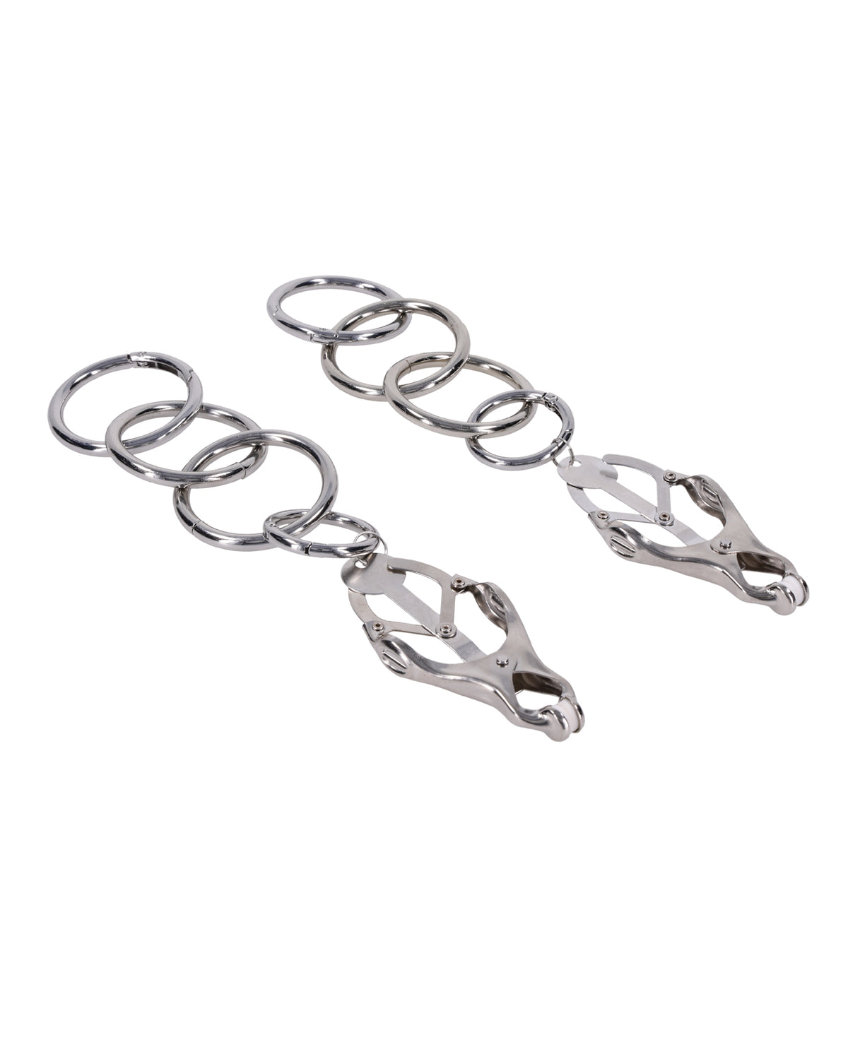 Edge verstelbare kietelbare klavertepelklemmen in zilver met instelbare spanningsgreep