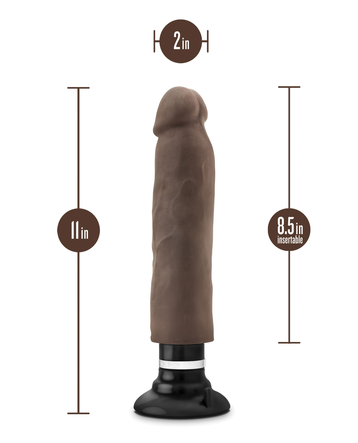 11-Zoll-Dildo mit Sensa-Feel-Dual-Density, Vibration und Saugnapfbasis
