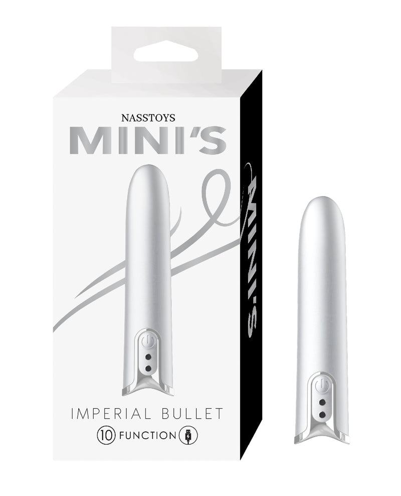 Cargue la imagen en el visor de la galería, Vibrador bala mini plateado Nasstoys, masajeador de sensaciones puntuales
