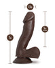 Afbeelding laden in Galerijviewer, Blush Au Naturel Troy realistische chocoladebruine dildo met FlexiShaft
