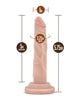 Indlæs billede i gallerifremviser, Blush Dr. Skin 5-tommers mini-dildo i beige med sugekopfod

