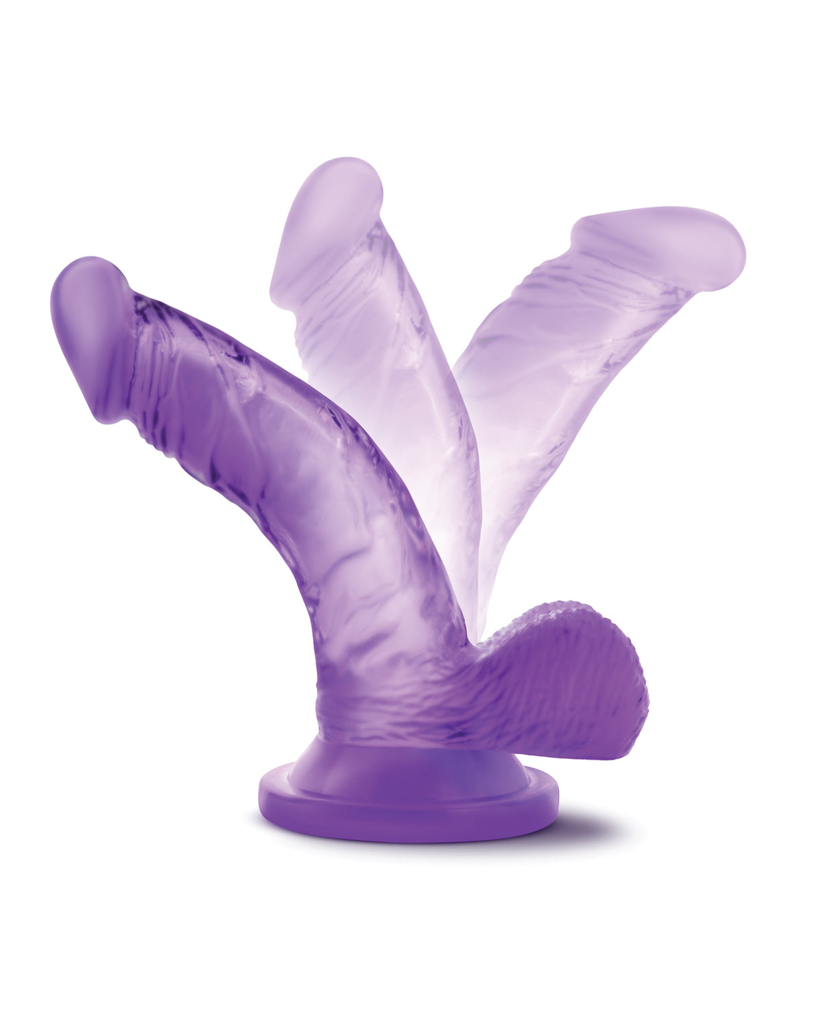 Naturally Yours paarse mini-dildo met kromming en zuignapvoet