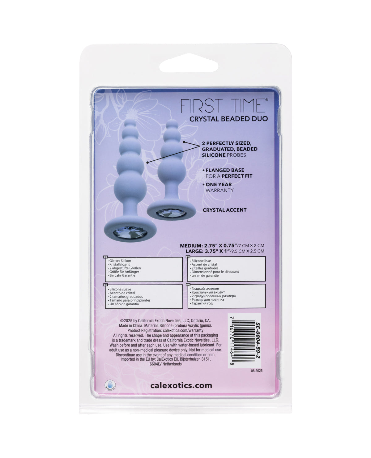 Set de entrenador anal con cuentas de cristal para principiantes y primera vez
