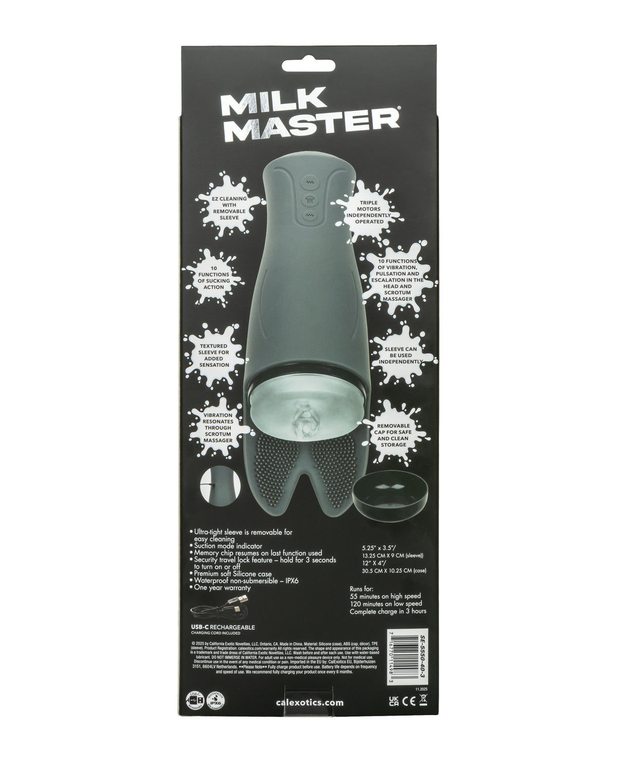 Extractor automático recargable definitivo Milk Master para hombres