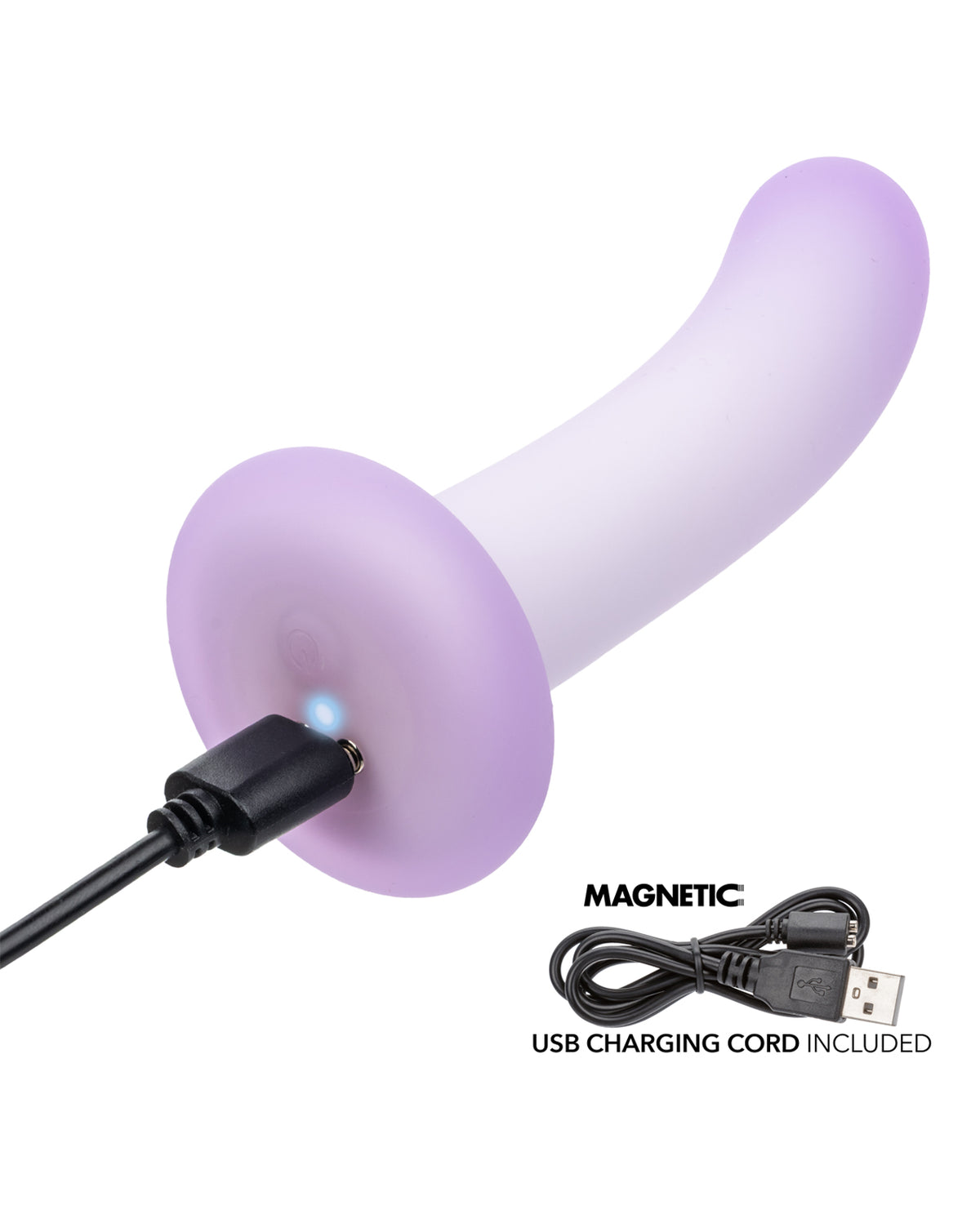 Sonda anal curva y delgada Lavender Haze con cuerpo de silicona suave