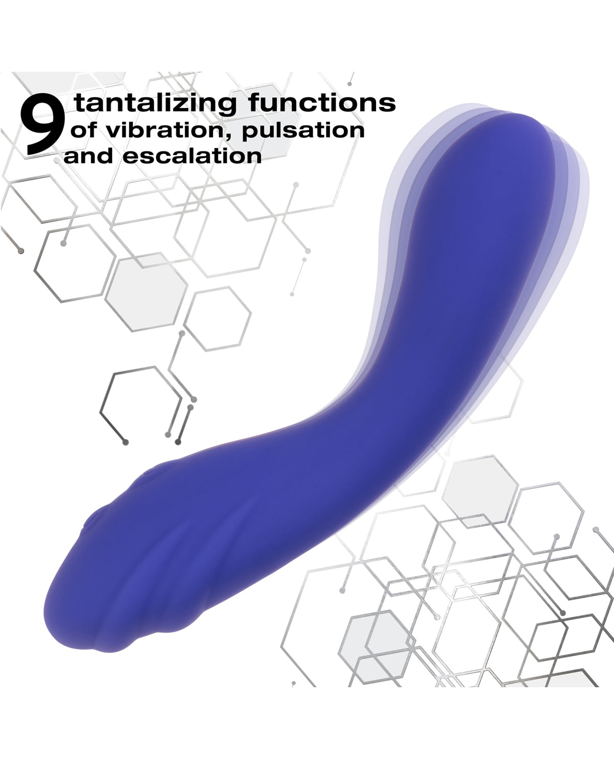 Masajeador de placer con calentamiento y control mediante aplicación CalExotics Connect, con modo de calor