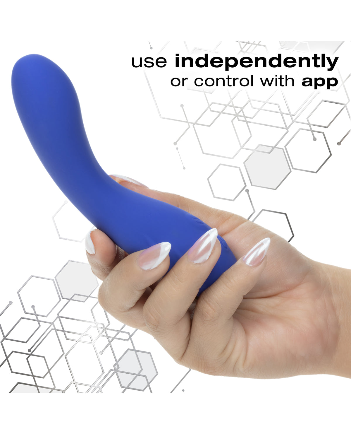 Masajeador de placer con calentamiento y control mediante aplicación CalExotics Connect, con modo de calor