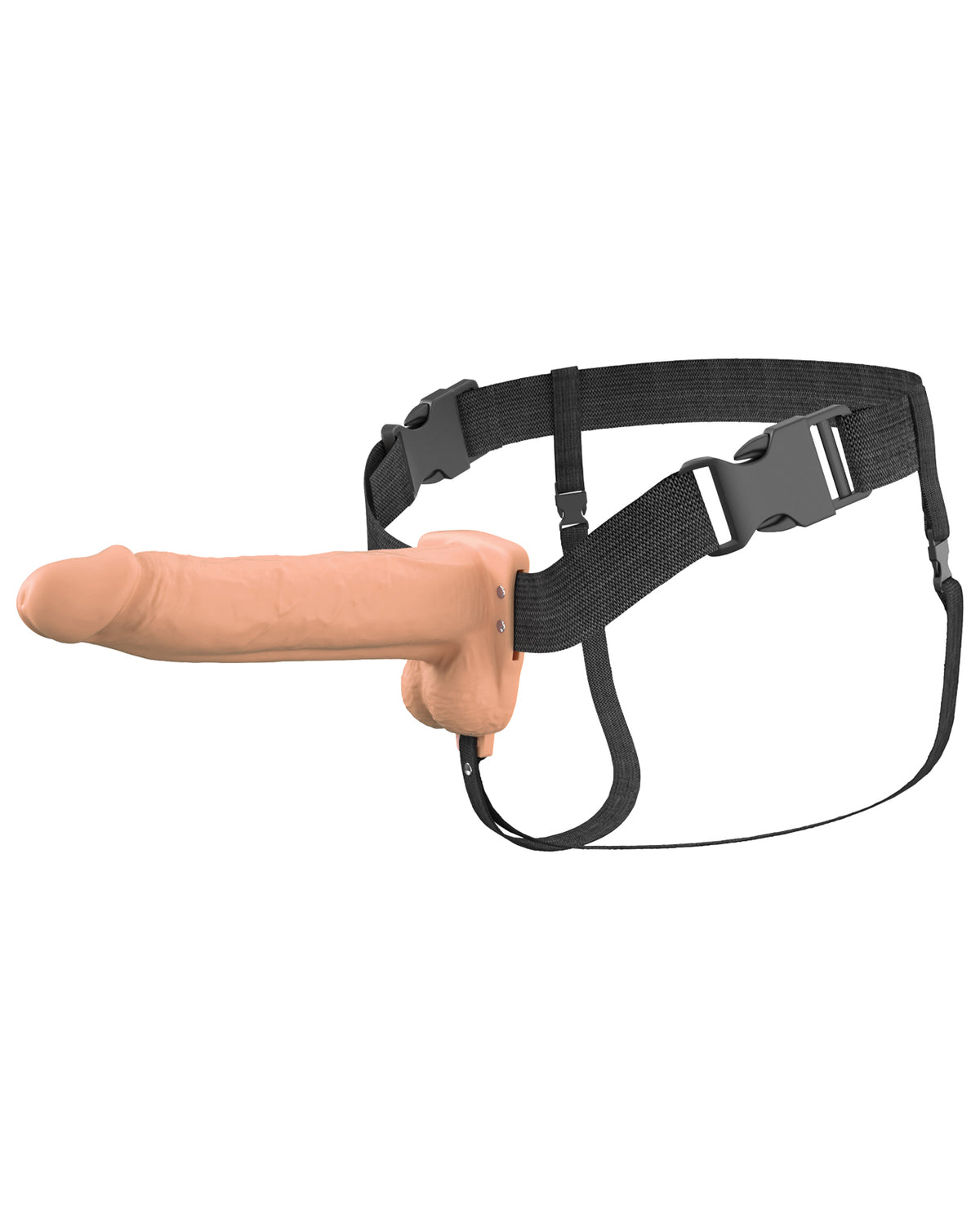 Arnés de silicona hueco vibrador Fantasy Xtensions de 8 pulgadas, ligero