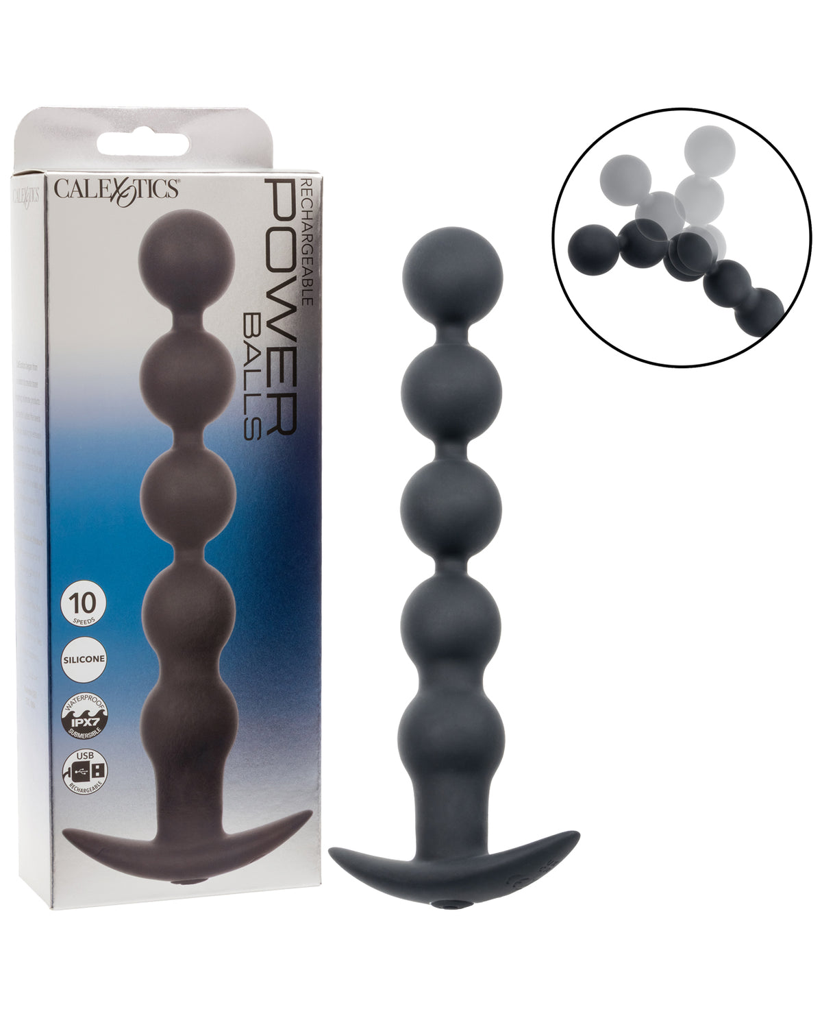 Rechargeable Five Bead Power Balls For Escalating Pulse Sensation