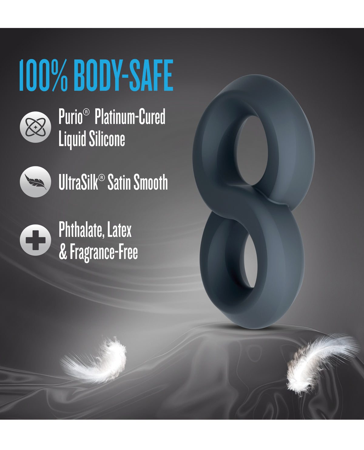 Anillo para pene de doble correa Performance Plus Launch para hombre