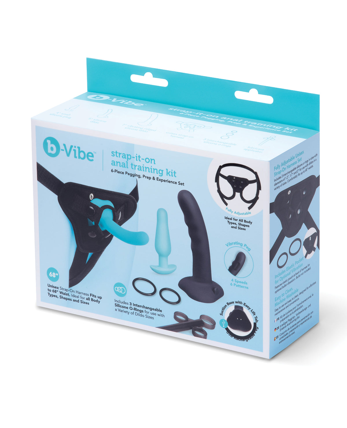 BVibe Strap On Anal Training Kit With Silicone Dildo And Harness