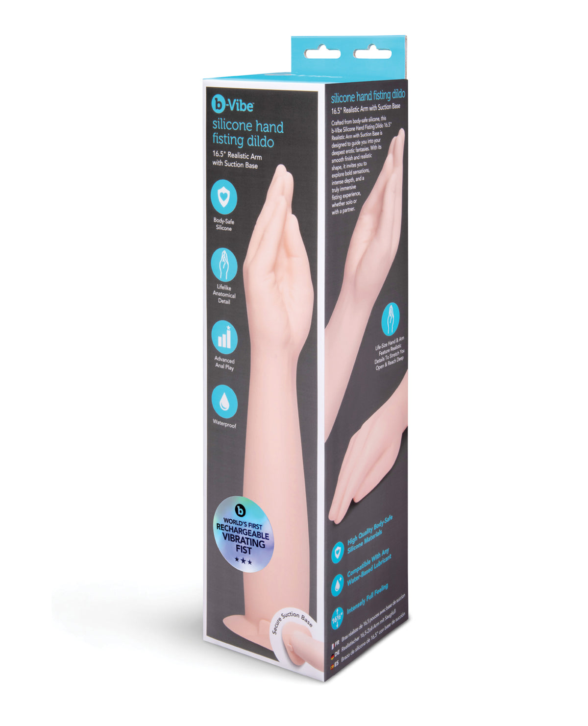 Bvibe 16.5 Inch Silicone Arm Shaped Fisting Dildo With Suction Base