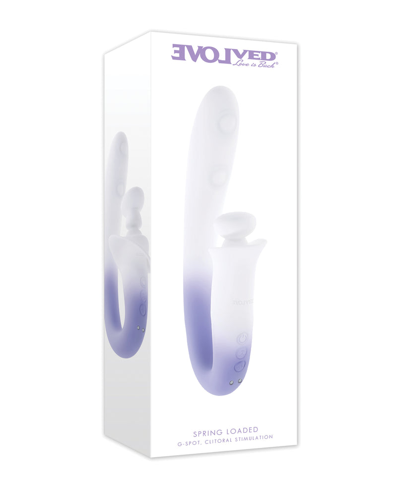 Cargue la imagen en el visor de la galería, Vibrador de doble acción Evolved con carga por resorte, color lila
