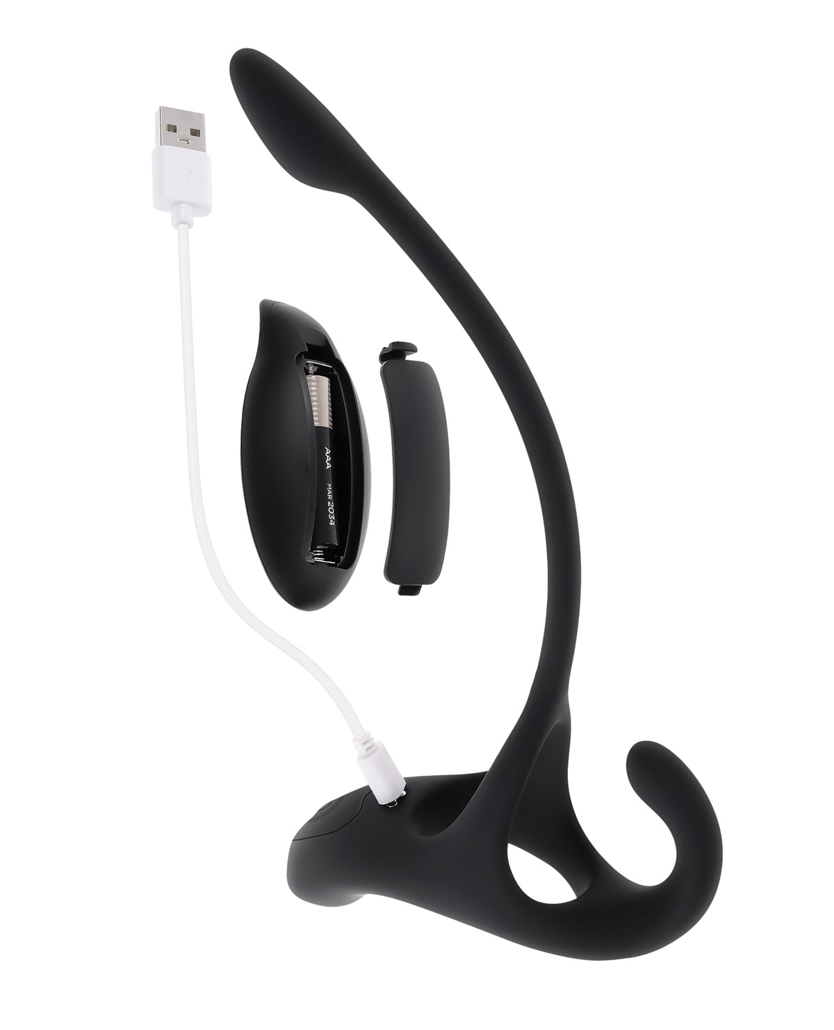 Anillo vibrador para pene de acción doble con control remoto y plug Zero Tolerance