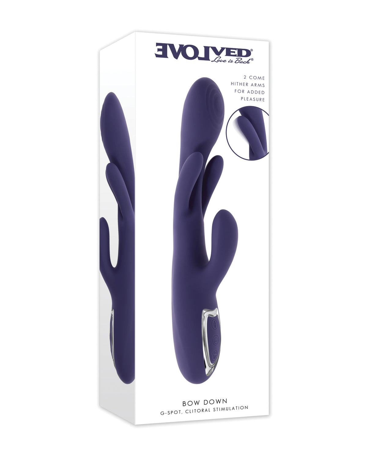 Evolved Bow Down Dual Motion Purple Vibrator For Clitoral Pleasure