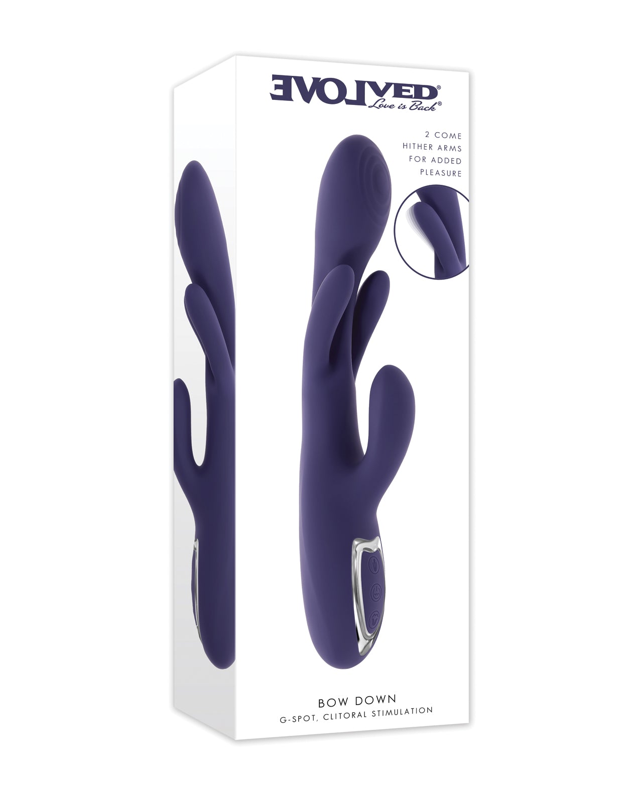 Evolved Bow Down Dual Motion Purple Vibrator For Clitoral Pleasure