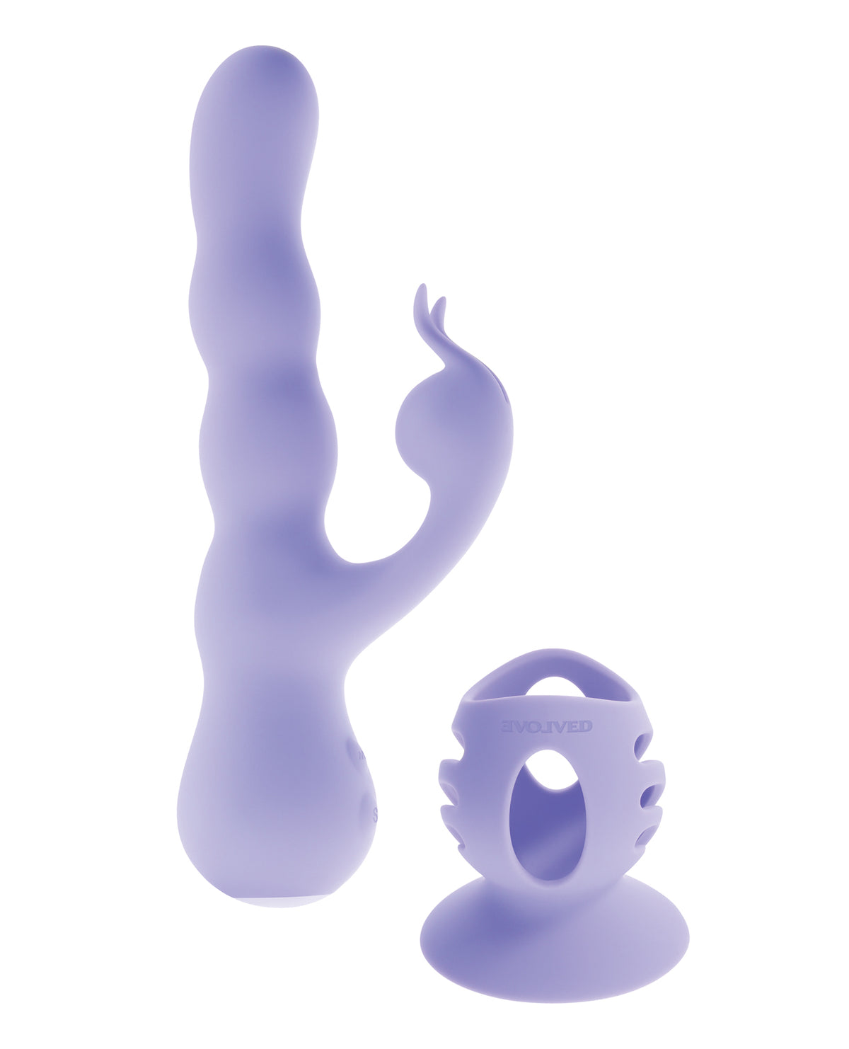 Evolved Wiggly Bunny Purple Vibrating Rabbit Stimulator Wiggling Shaft