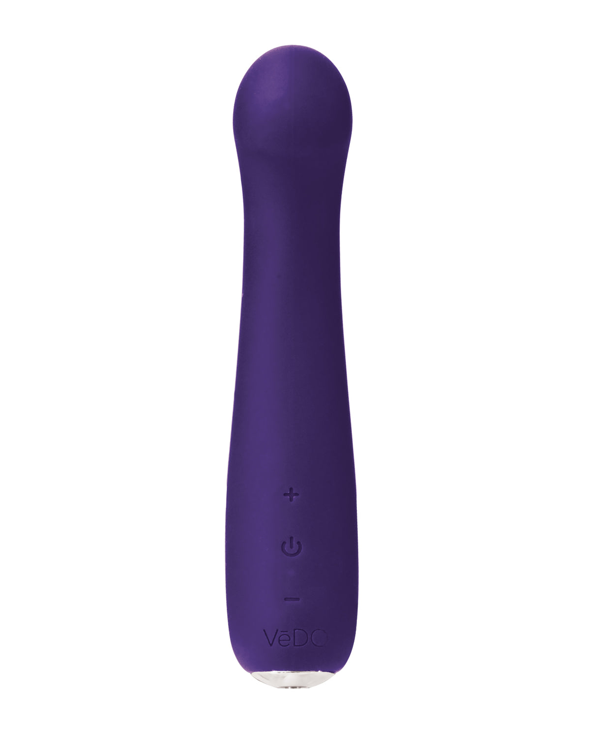 Vibrador de silicona recargable Vedo Gingi con estimulador de punto G, morado