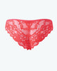 Charger l'image dans la visionneuse de la galerie, String tanga Bella à lacets croisés en dentelle avec détail bijou, corail, M

