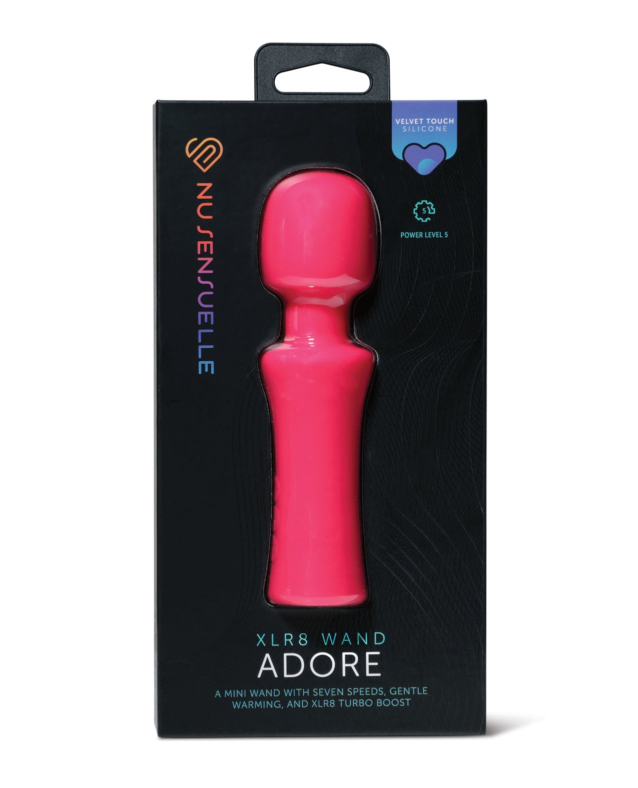 Nu Sensuelle Adore XRL8 θερμαινόμενο μίνι ραβδί, επτά ταχύτητες, έντονο ροζ σιλικόνης