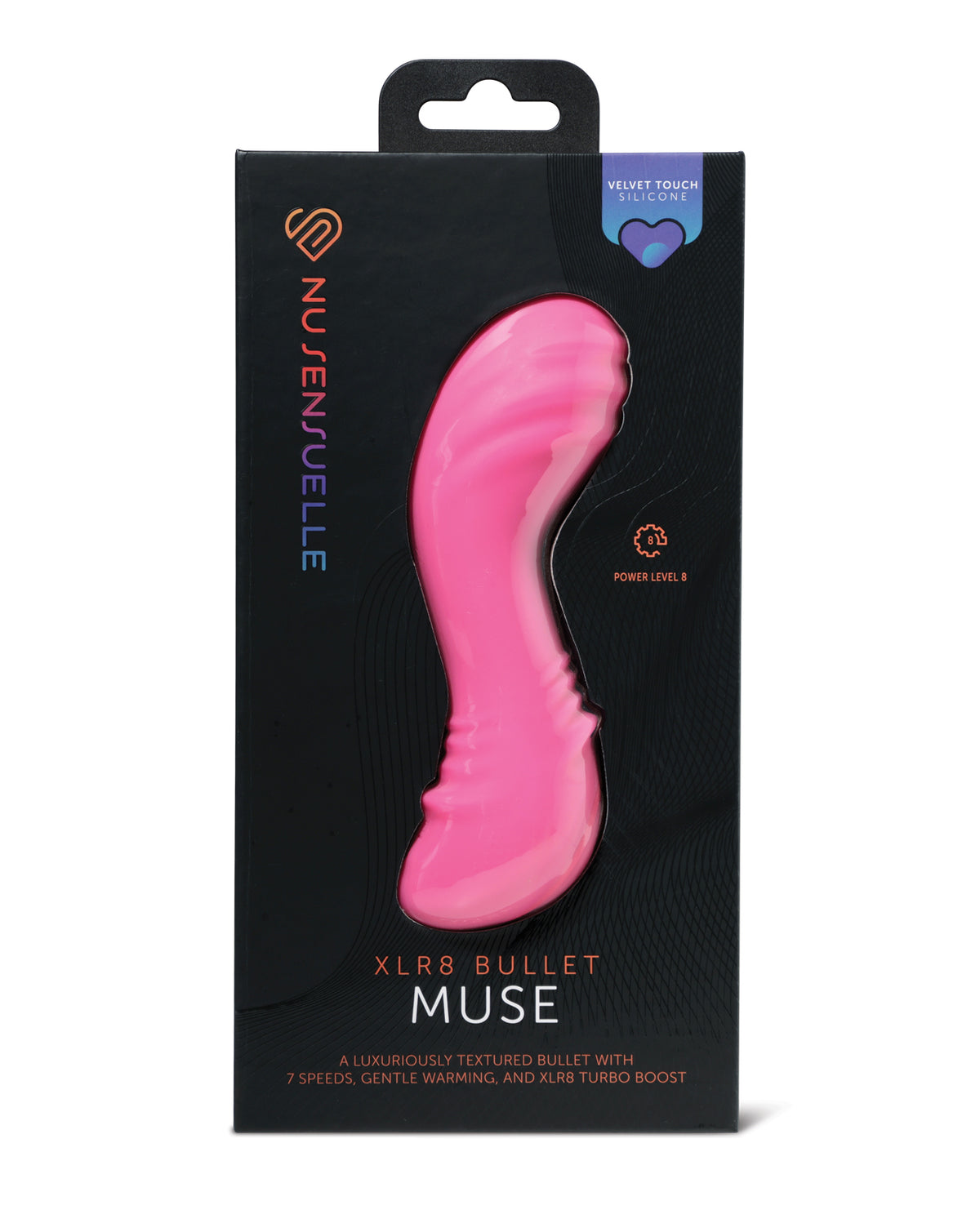 Nu Sensuelle Muse XLR8 Heating Bullet Vibrator Pink 7 Speeds