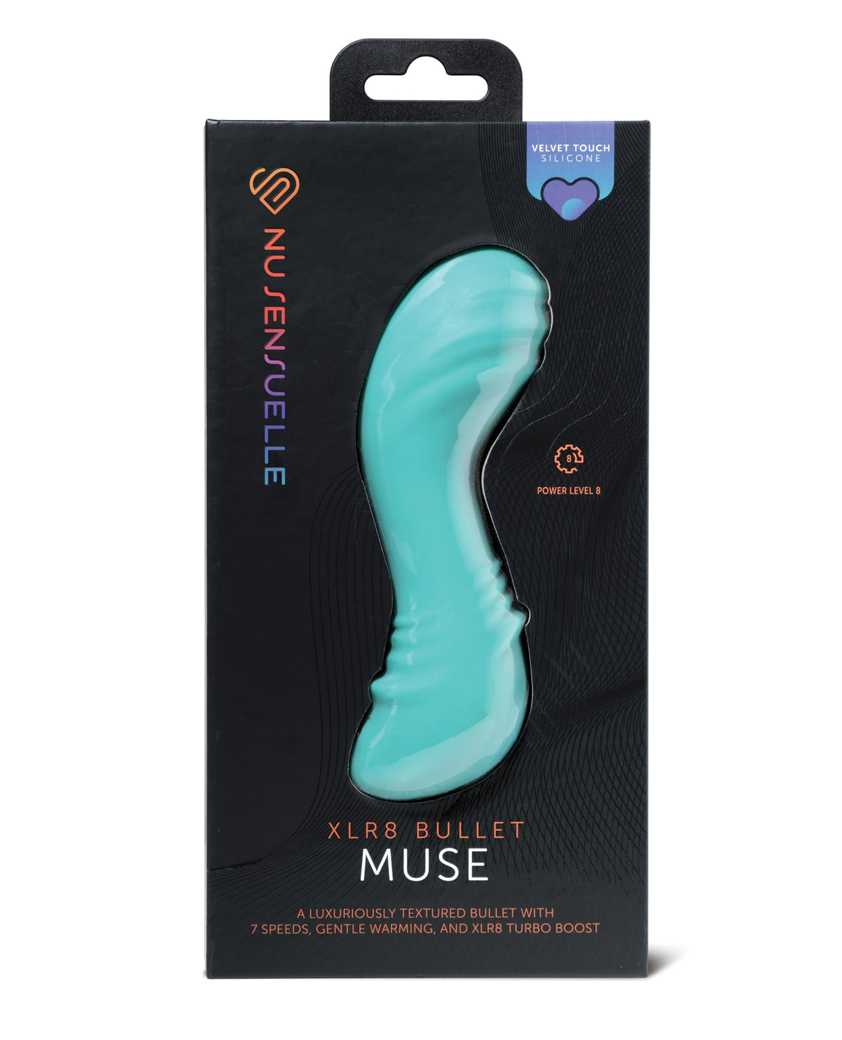 Nu Sensuelle Muse XLR8 Heated Silicone Bullet Vibrator Blue