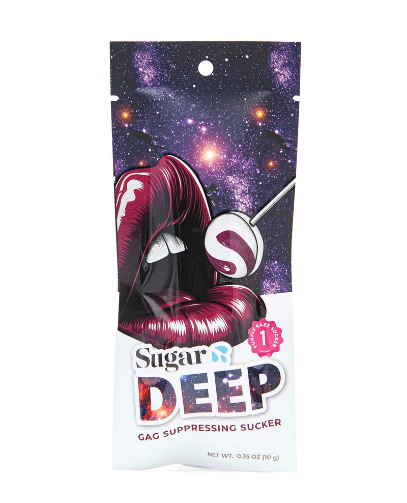 Load image into Gallery viewer, Sugar Splash Deep Gag Suppressing Lollipop Purple Razz
