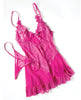 Încărcați imaginea în vizualizatorul Galerie, Babydoll din dantelă roz pentru Valentine’s Day, cu fundițe și tanga, mărime mare 3X 4X, set romantic
