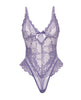 Charger l'image dans la visionneuse de la galerie, Lingerie teddy de Saint-Valentin en dentelle transparente avec détails en nœuds, violette
