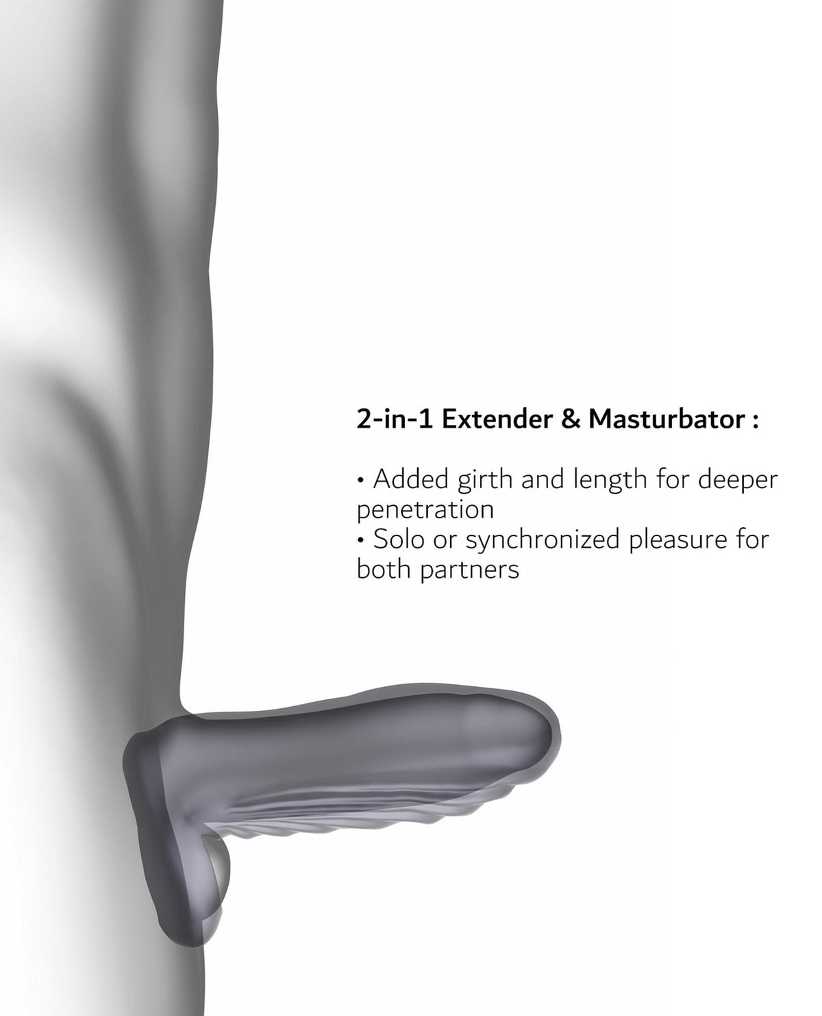 Masturbador masculino híbrido 2 en 1 Ryzer Max con funda para el pene, color ciruela negra