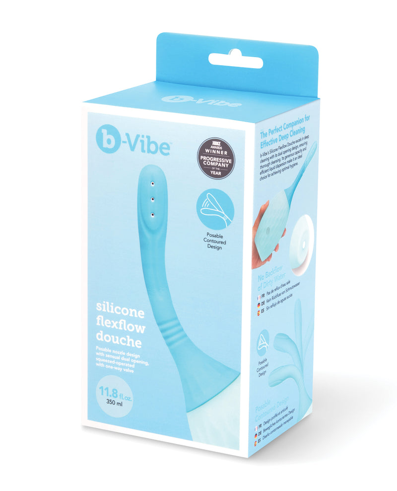 Charger l'image dans la visionneuse de la galerie, Douche intime en silicone Flexflow B-Vibe pour un nettoyage en profondeur, avec poignée texturée
