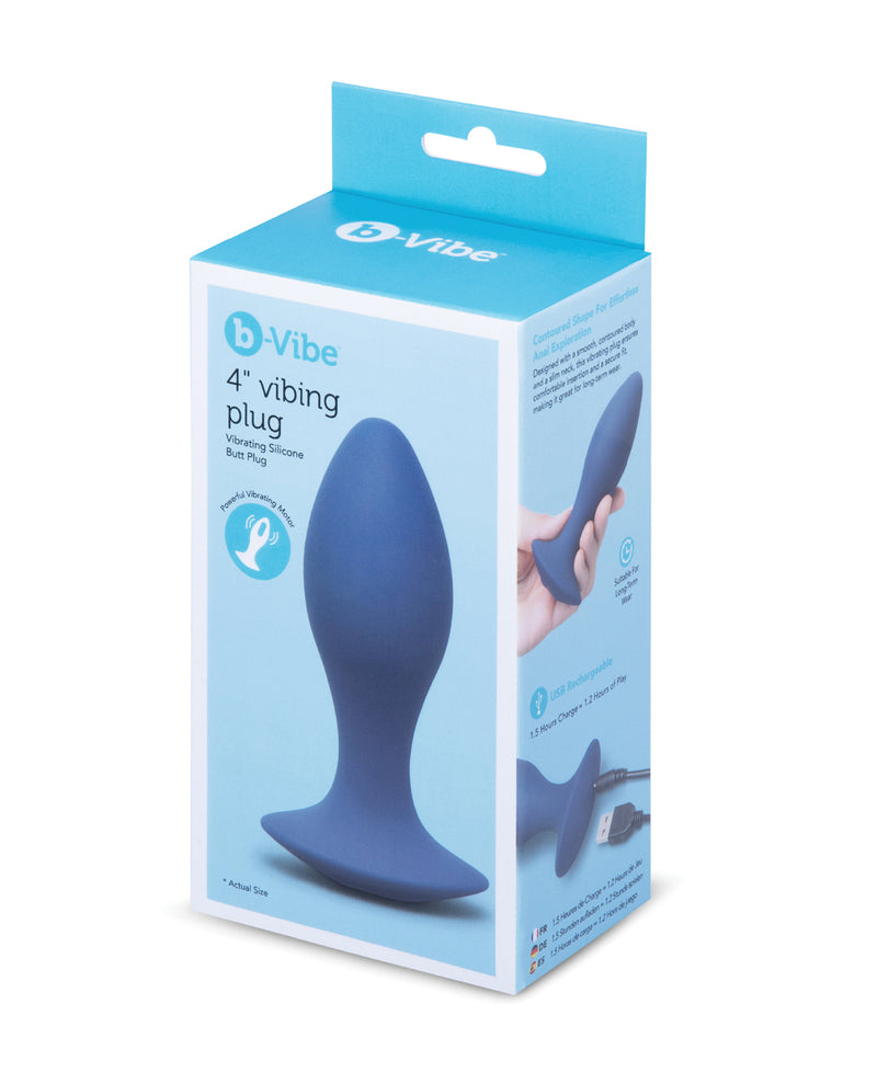 Încărcați imaginea în vizualizatorul Galerie, Dop anal vibrator BVibe de 4 Inch din silicon neted, cu bază evazată sigură
