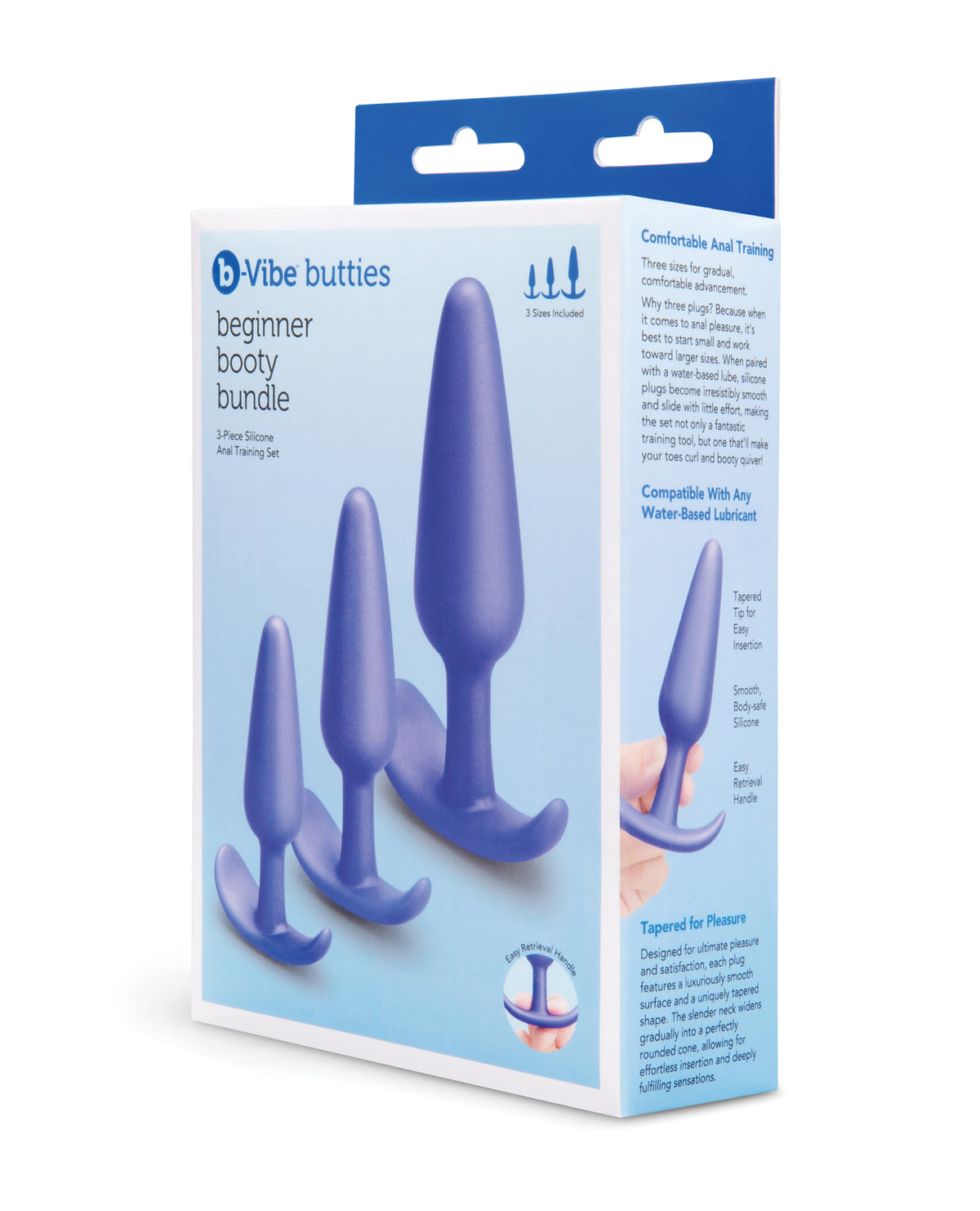 Bvibe Beginner Body Safe Anal Set Three Piece Silicone Plug Kit