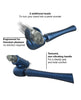 Cargue la imagen en el visor de la galería, Masajeador vibratorio Man Wand Edgy Power Wand con cabezal ergonómico, azul Stellar Blue
