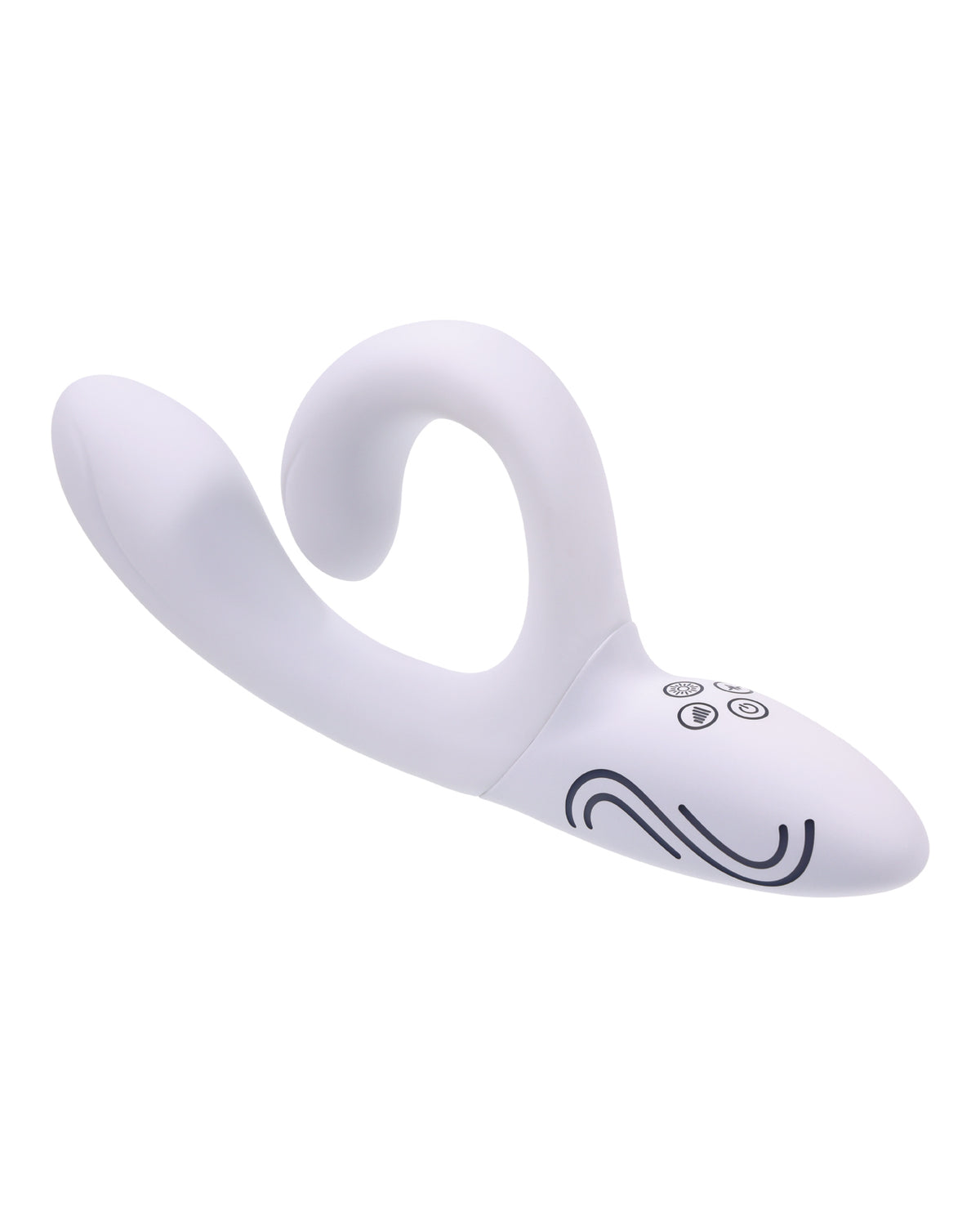 Vibrador de conejo blanco con iluminación LED y colores ajustables