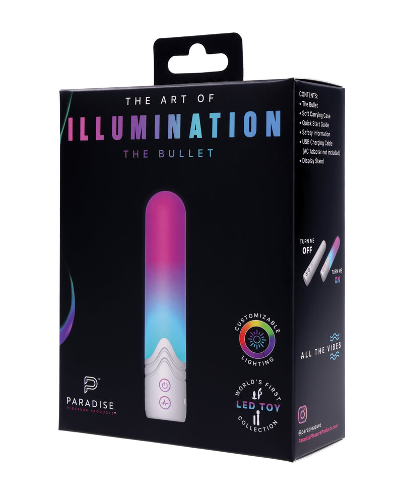 Cargue la imagen en el visor de la galería, Vibrador tipo bala blanco Paradise Illumination con LED ajustable
