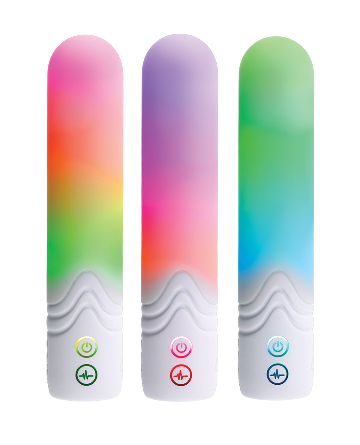 Vibrador tipo bala blanco Paradise Illumination con LED ajustable