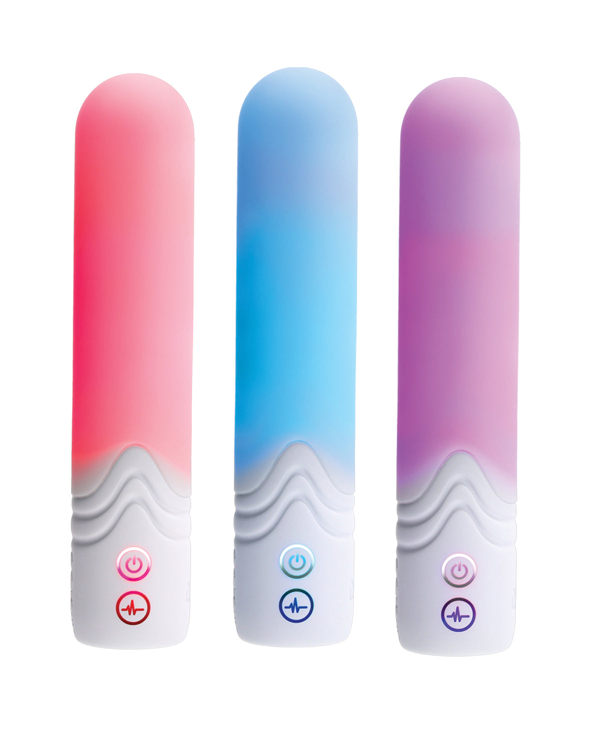 Vibrador tipo bala blanco Paradise Illumination con LED ajustable