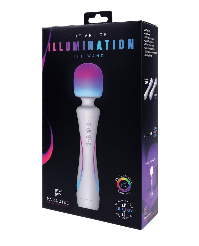 Load image into Gallery viewer, Paradise Illumination The Wand Massager LED Color Changing White
