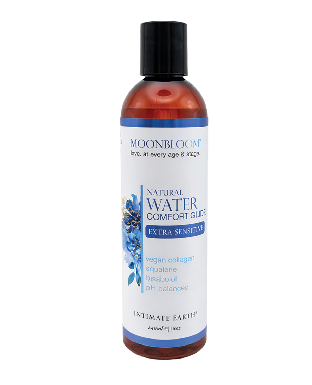 Intimate Earth Moon Bloom Natural Water Based Lubricant 8 Oz For Menopause