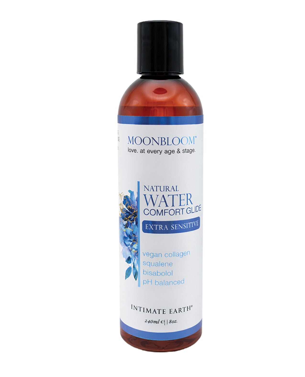Intimate Earth Moon Bloom naturligt vandbaseret glidecreme, 8 oz, til overgangsalderen